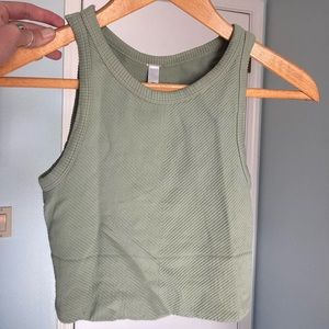 light green high neck tank top